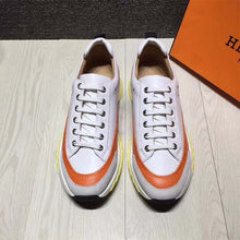 Load image into Gallery viewer, Hermes Men Rapid Sneaker Shoes White Sole-Orange