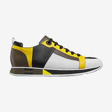 Load image into Gallery viewer, Hermes Men Rebus Sneaker Shoes Black Yellow and Khaki Insert