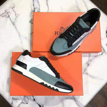 Load image into Gallery viewer, Hermes Men Trail Sneaker in Calfskin-Blue
