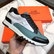 Load image into Gallery viewer, Hermes Men Trail Sneaker in Calfskin-Blue