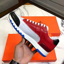 Load image into Gallery viewer, Hermes Men Trail Sneaker in Calfskin-Red