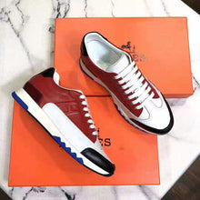 Load image into Gallery viewer, Hermes Men Trail Sneaker in Calfskin-Red