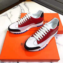 Load image into Gallery viewer, Hermes Men Trail Sneaker in Calfskin-Red