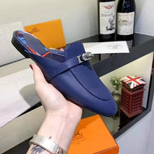 Load image into Gallery viewer, Hermes Women 0z Mule-Navy