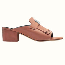 Load image into Gallery viewer, Hermes Women Alma Sandal Goatskin with Fringe Detail-Pink