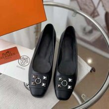 Load image into Gallery viewer, Hermes Women Danseuse Ballet Flat in Calfskin Leather-Black