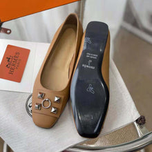 Load image into Gallery viewer, Hermes Women Danseuse Ballet Flat in Calfskin Leather-Brown