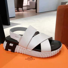 Load image into Gallery viewer, Hermes Women Electric Sandal in Calfskin-White