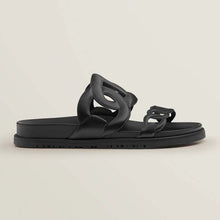 Load image into Gallery viewer, Hermes Women Extra Sandal in Nappa Leather-Black