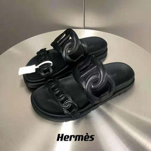 Load image into Gallery viewer, Hermes Women Extra Sandal in Nappa Leather-Black
