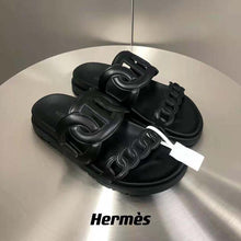 Load image into Gallery viewer, Hermes Women Extra Sandal in Nappa Leather-Black