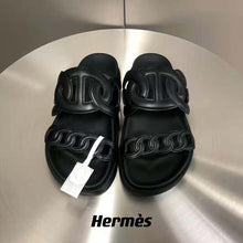 Load image into Gallery viewer, Hermes Women Extra Sandal in Nappa Leather-Black