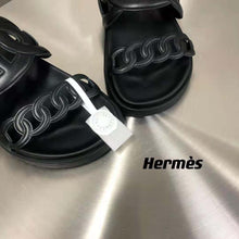 Load image into Gallery viewer, Hermes Women Extra Sandal in Nappa Leather-Black