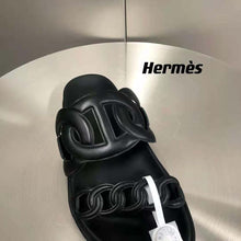 Load image into Gallery viewer, Hermes Women Extra Sandal in Nappa Leather-Black