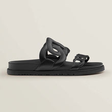 Load image into Gallery viewer, Hermes Women Extra Sandal in Nappa Leather-Black