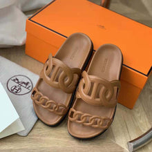 Load image into Gallery viewer, Hermes Women Extra Sandal in Nappa Leather-Brown