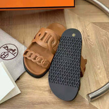 Load image into Gallery viewer, Hermes Women Extra Sandal in Nappa Leather-Brown