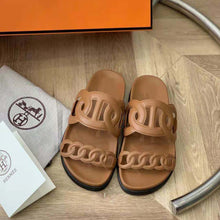 Load image into Gallery viewer, Hermes Women Extra Sandal in Nappa Leather-Brown