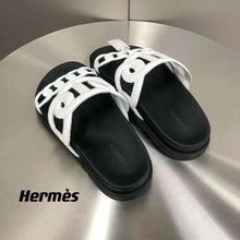 Load image into Gallery viewer, Hermes Women Extra Sandal in Nappa Leather-White