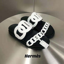 Load image into Gallery viewer, Hermes Women Extra Sandal in Nappa Leather-White