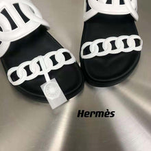 Load image into Gallery viewer, Hermes Women Extra Sandal in Nappa Leather-White