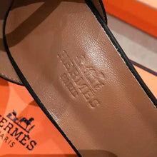 Load image into Gallery viewer, Hermes Women Legend Sandal Calfskin Iconic "H" 7.5 cm Heel-Black