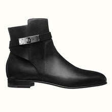 Load image into Gallery viewer, Hermes Women Neo Ankle Boot Calfskin with Iconic Buckle-Black