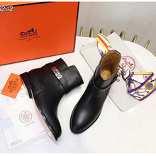 Load image into Gallery viewer, Hermes Women Neo Ankle Boot Calfskin with Iconic Buckle-Black