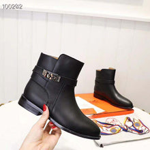 Load image into Gallery viewer, Hermes Women Neo Ankle Boot Calfskin with Iconic Buckle-Black
