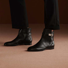Load image into Gallery viewer, Hermes Women Neo Ankle Boot Calfskin with Iconic Buckle-Black