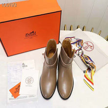Load image into Gallery viewer, Hermes Women Neo Ankle Boot Calfskin with Iconic Buckle-Brown