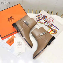 Load image into Gallery viewer, Hermes Women Neo Ankle Boot Calfskin with Iconic Buckle-Brown
