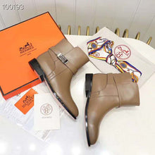 Load image into Gallery viewer, Hermes Women Neo Ankle Boot Calfskin with Iconic Buckle-Brown