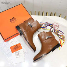 Load image into Gallery viewer, Hermes Women Neo Ankle Boot Calfskin with Iconic Buckle-Chocolate