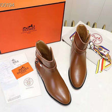 Load image into Gallery viewer, Hermes Women Neo Ankle Boot Calfskin with Iconic Buckle-Chocolate