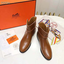 Load image into Gallery viewer, Hermes Women Neo Ankle Boot Calfskin with Iconic Buckle-Chocolate