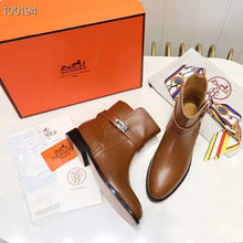 Load image into Gallery viewer, Hermes Women Neo Ankle Boot Calfskin with Iconic Buckle-Chocolate