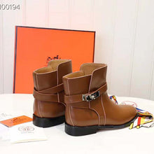 Load image into Gallery viewer, Hermes Women Neo Ankle Boot Calfskin with Iconic Buckle-Chocolate