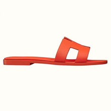 Load image into Gallery viewer, Hermes Women Oran Sandal Epsom Calfskin Iconic H Cut-Out-Orange