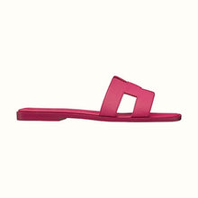 Load image into Gallery viewer, Hermes Women Oran Sandal Epsom Calfskin Iconic "H" Cut-Out-Pink