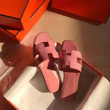 Load image into Gallery viewer, Hermes Women Oran Sandal Epsom Calfskin Iconic "H" Cut-Out-Pink