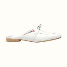 Load image into Gallery viewer, Hermes Women Oz Mule Goatskin "Brides De Gala Shadow"-White