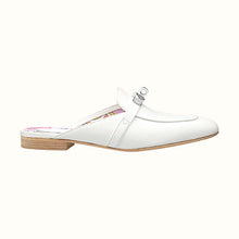 Load image into Gallery viewer, Hermes Women Oz Mule Goatskin "Brides De Gala Shadow"-White