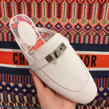 Load image into Gallery viewer, Hermes Women Oz Mule Goatskin "Brides De Gala Shadow"-White