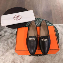 Load image into Gallery viewer, Hermes Women Pegase Ballerina in Calfskin-Black