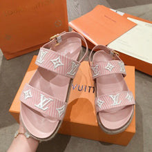 Load image into Gallery viewer, Louis Vuitton Casual Sandals Monogram Reverse Canvas Spring/Summer Collection Light Pink