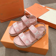 Load image into Gallery viewer, Louis Vuitton Casual Sandals Monogram Reverse Canvas Spring/Summer Collection Light Pink