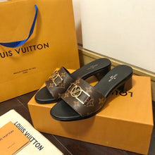 Load image into Gallery viewer, Louis Vuitton Lock It Mule Patent Monogram Canvas Black/Brown For Women LV 1A660F
