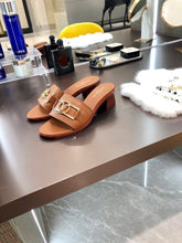 Load image into Gallery viewer, Louis Vuitton Lock It Mules Calfskin Leather Spring/Summer 2020 Collection 1A64MN Tan