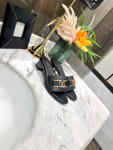 Load image into Gallery viewer, Louis Vuitton Lock It Mules Calfskin Leather Spring/Summer Collection Black